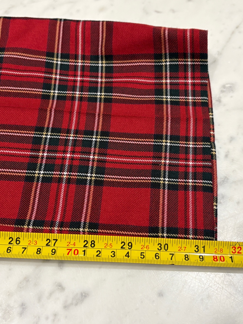NWT Men’s Paisley & Gray Tuxedo Pants, Red Tartan, Slim Fit, 36x32 - Picture 5 of 7